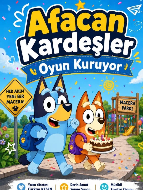 Afacan Kardeşler Oyun Kuruyor tiyatro afişi