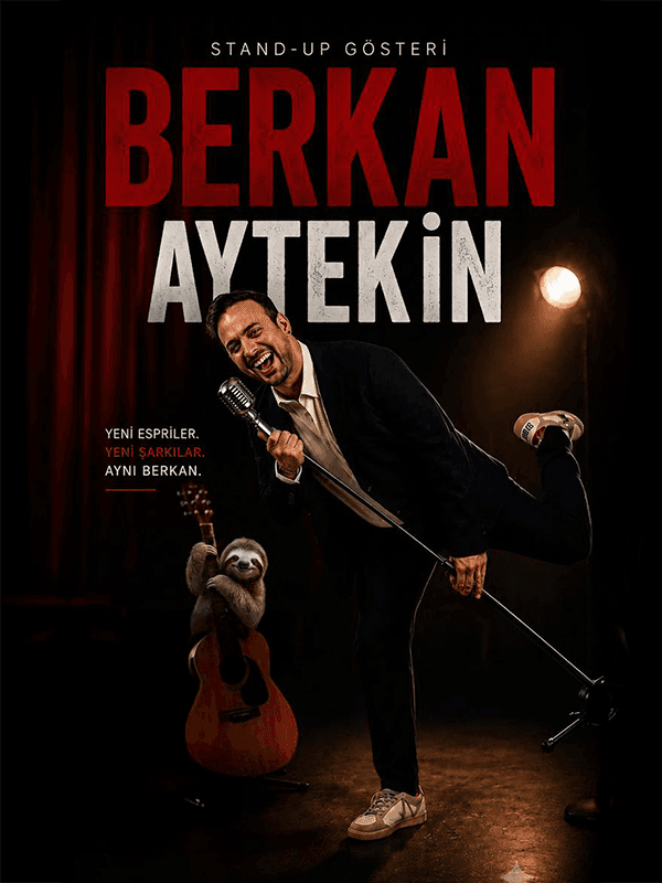 Berkan Aytekin Tek Kişilik Stand Up tiyatro afişi
