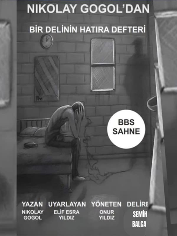 Bir Delinin Hatıra Defteri tiyatro afişi