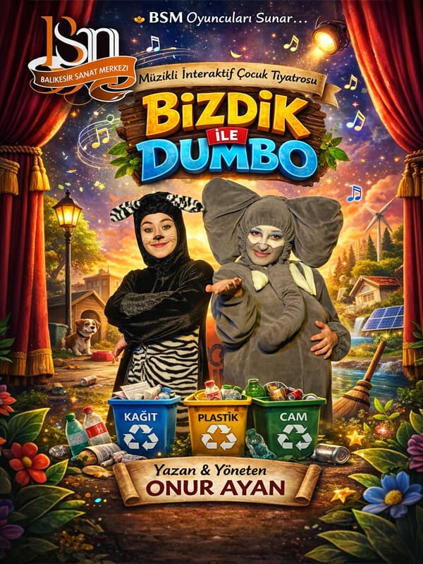 Bızdık ile Dumbo tiyatro afişi