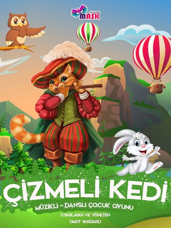 Çizmeli Kedi tiyatro afişi