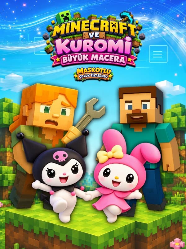 Minecraft ve Kuromi Büyük Macera tiyatro afişi