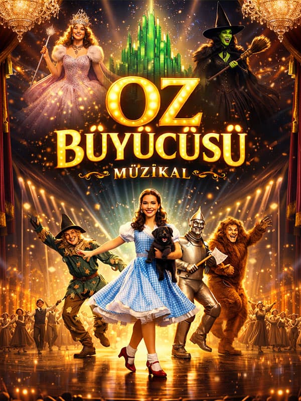 OZ Büyücüsü Müzikali tiyatro afişi