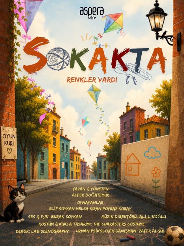 Sokakta tiyatro afişi